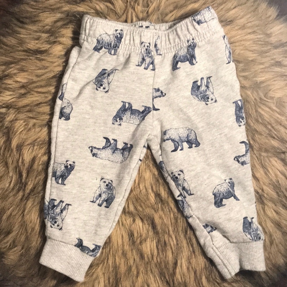 Carter’s Grizzly Bear Joggers. Infant Size 6m